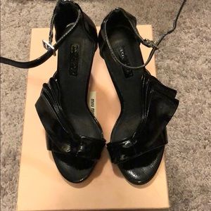 Black open toe top shop shoes brand new